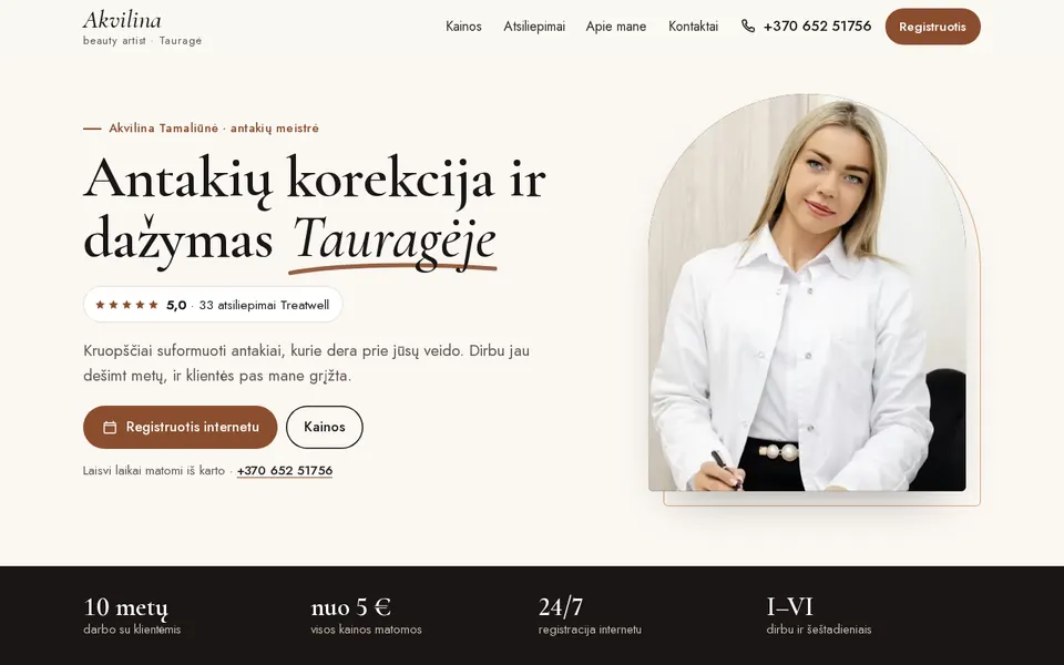 Antakių meistrės svetainės koncepcija